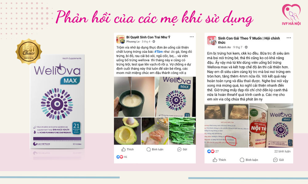 Phản hồi của các mẹ khi sử dụng WellOva Max