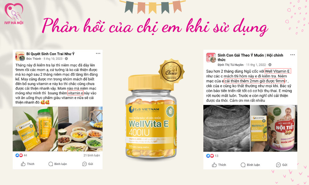 Phải hồi của chị em khi sử dụng WellVita E