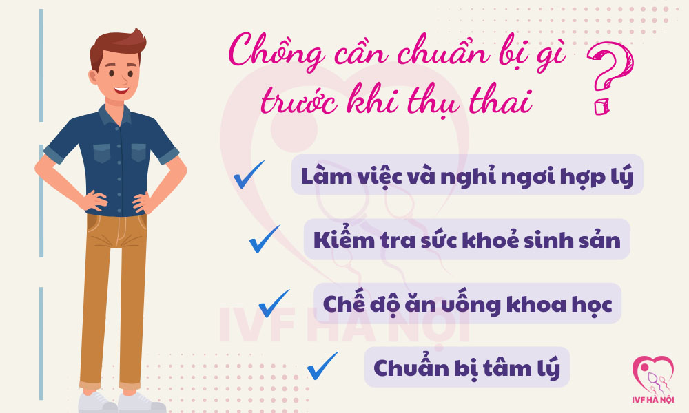 Chồng cần chuẩn bị gì trước khi thụ thai?