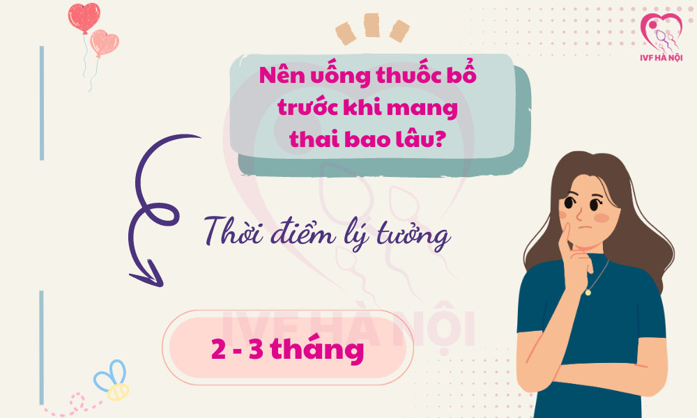 Mẹ nên uống thuốc bổ trước khi mang thai bao lâu?