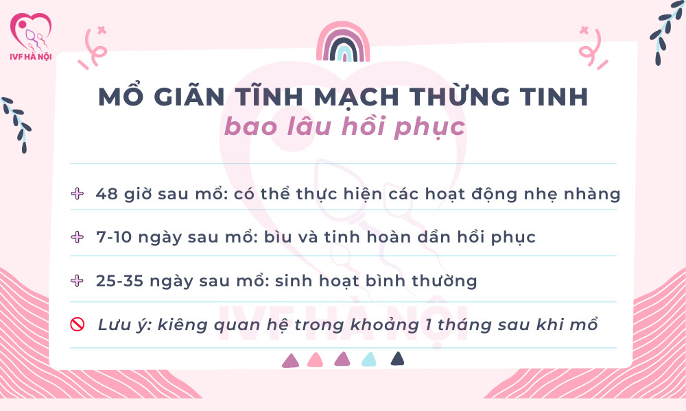 Mổ giãn tĩnh mạch thừng tinh bao lâu hồi phục?