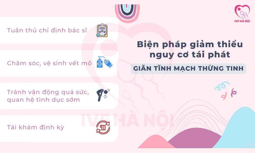 Các biện pháp giảm thiểu nguy cơ tái phát sau khi mổ giãn tĩnh mạch thừng tinh